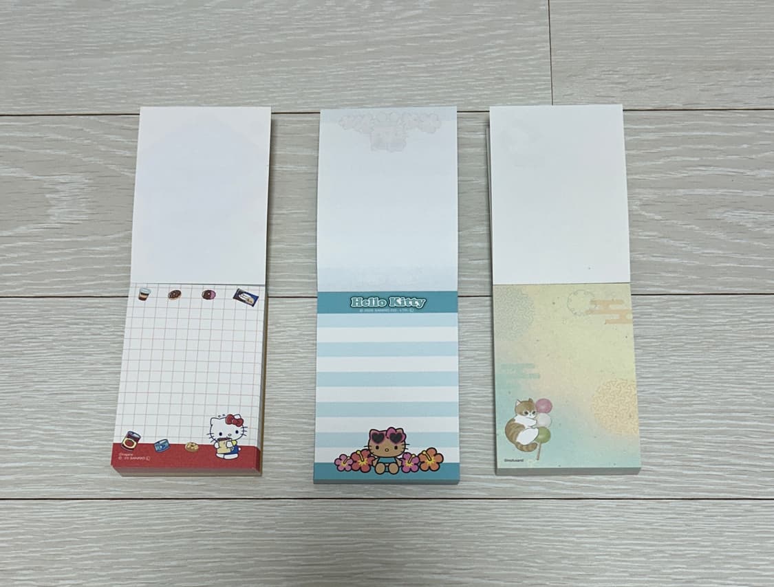 키티 하치와레 / 태닝키티 블루 / 모프샌드 당고 메모지 세트 상품이미지2