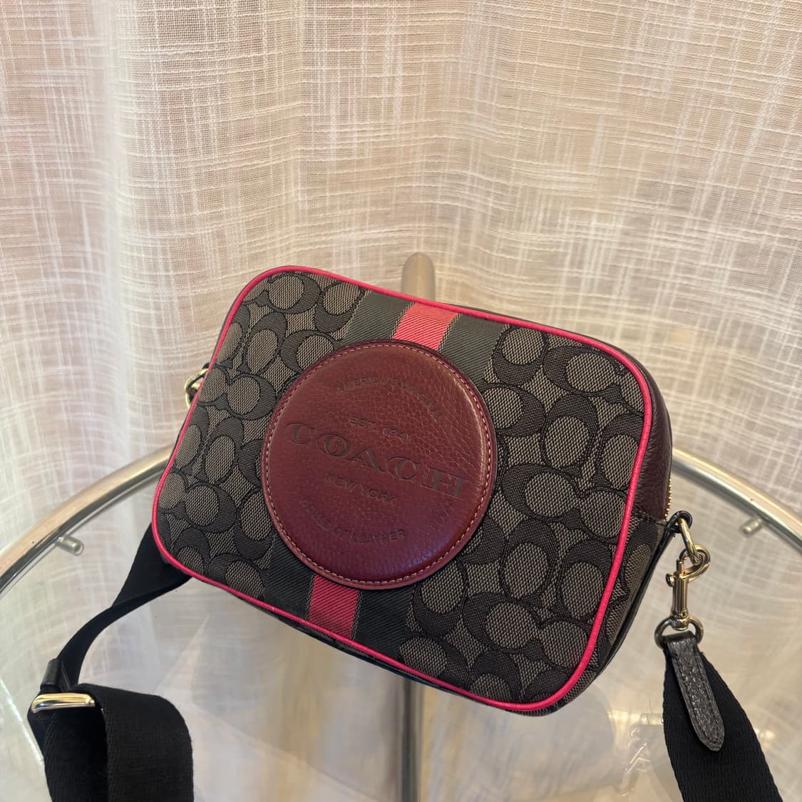 정품 코치 카메라 패브릭 크로스백     상품이미지7
