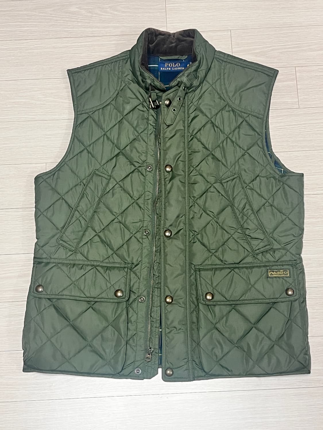 폴로 랄프로렌 퀼팅 베스트 M 올리브 상품이미지1