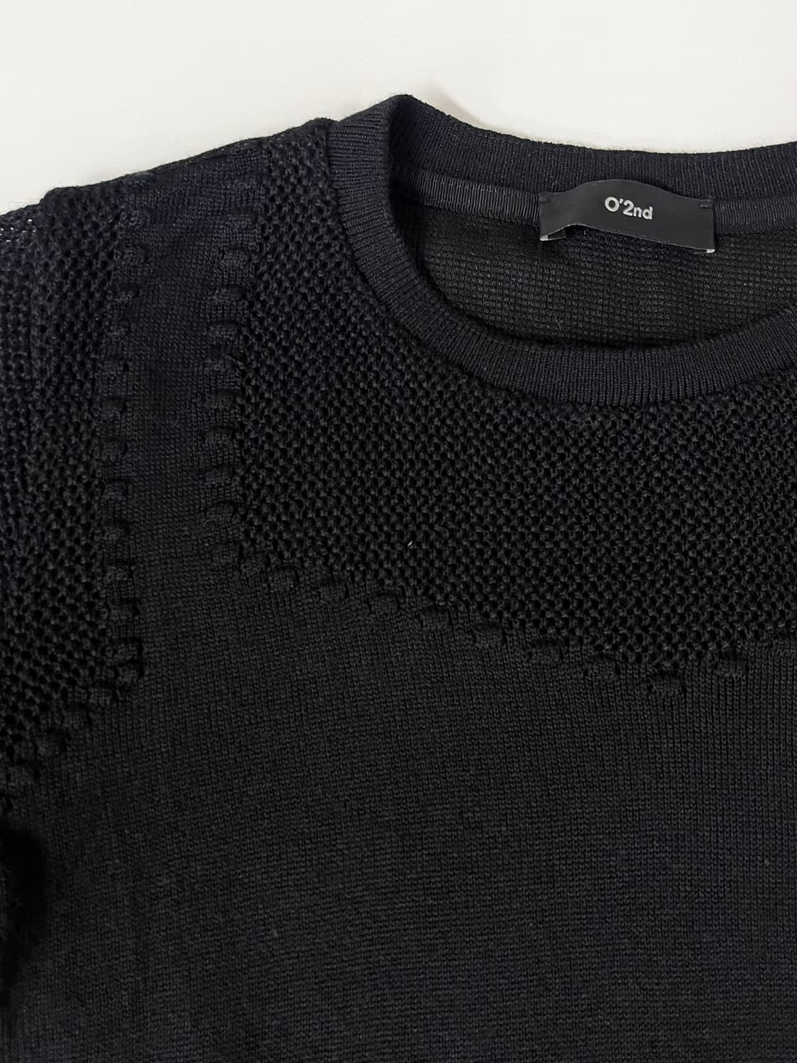 66) 한섬 오즈세컨 시스루 니트 블랙 상품이미지4