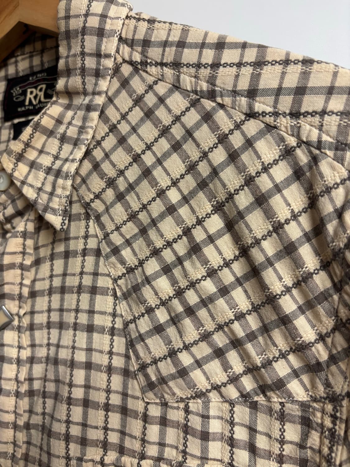 [S] RRL 웨스턴셔츠 베이지 상품이미지4