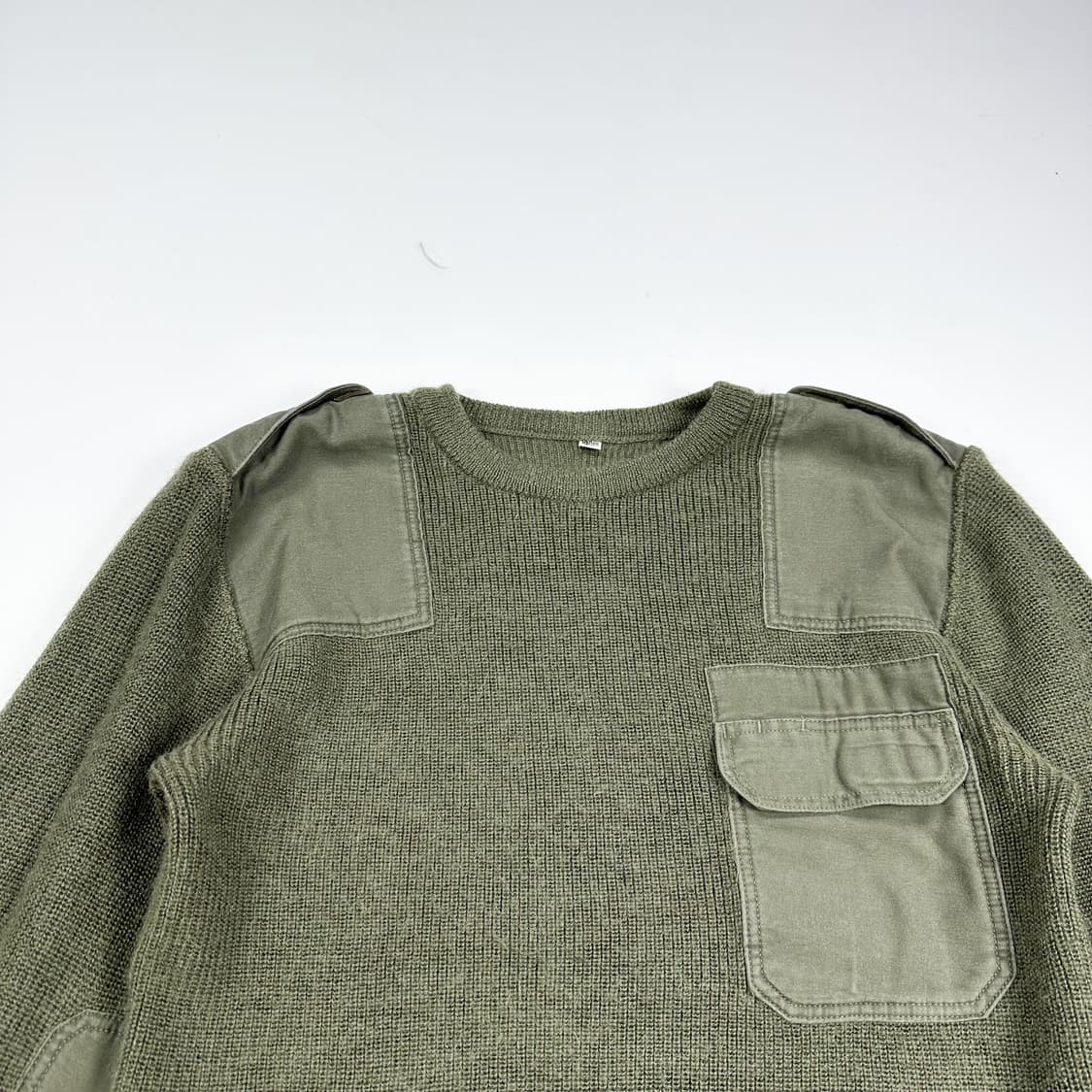 VTG 빈티지 독일군 코만도 카키 니트 (실측 XL) 상품이미지1