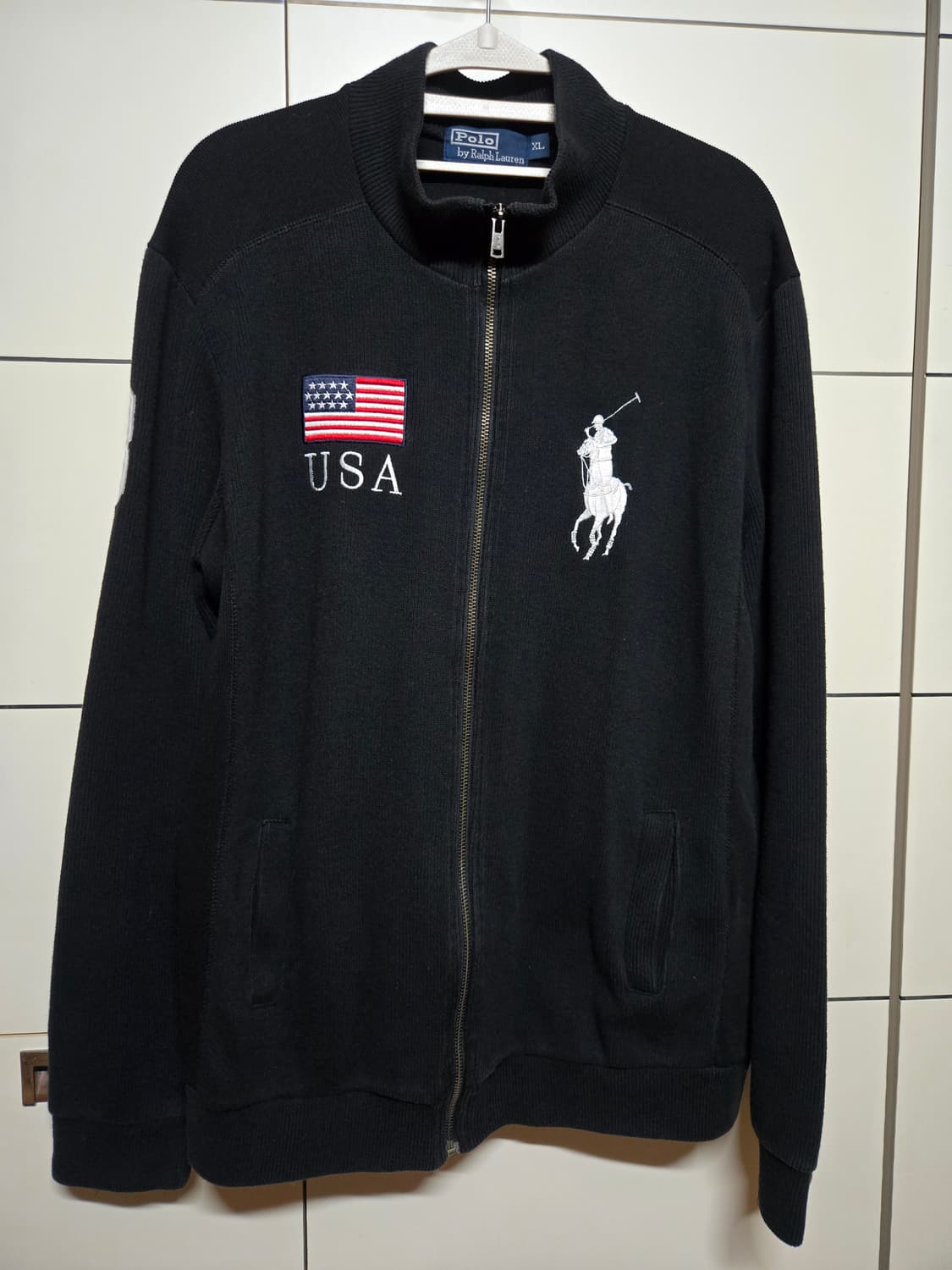 폴로 랄프로렌 빅포니 USA 성조기 니트 집업(네이비) 상품이미지2