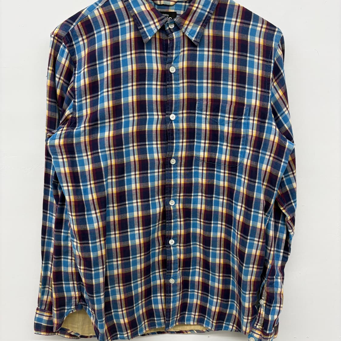 빔즈 체크 남방 셔츠 긴팔 공용 M 상품이미지2