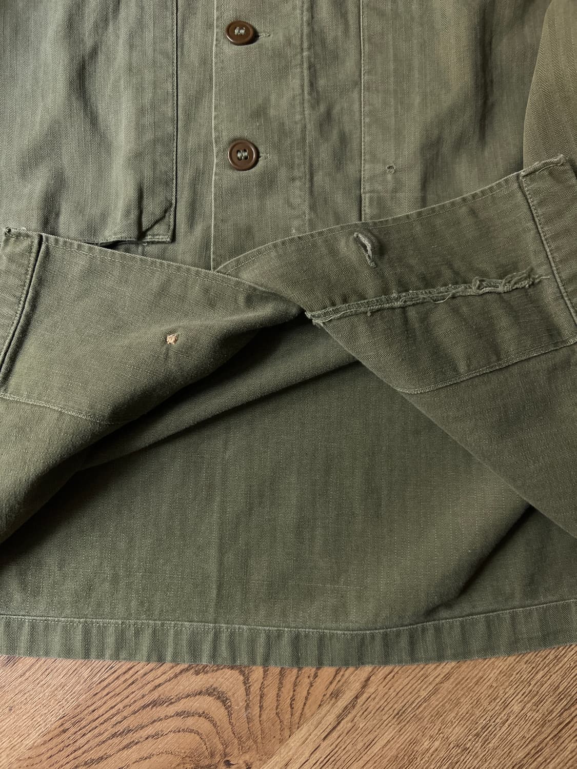 [38R]40's 오리지널 U.S ARMY M-47 HBT 셔츠 상품이미지7