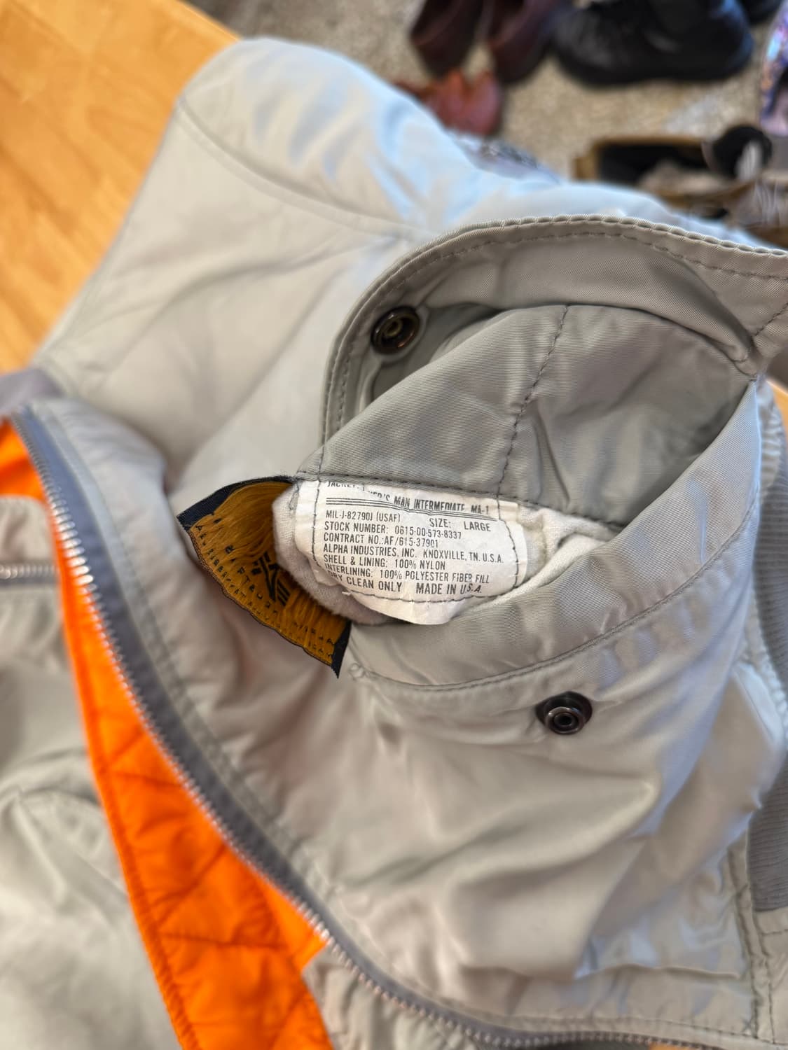 90s MADE IN USA 알파 인더스트리 MA-1 상품이미지5