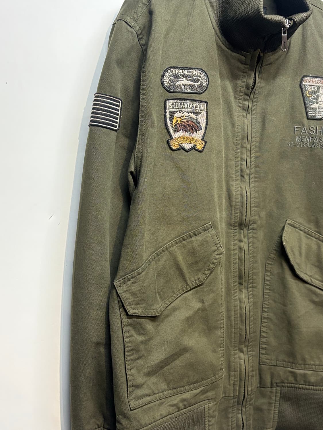 77CITY 밀리터리 패치 자켓 상품이미지3