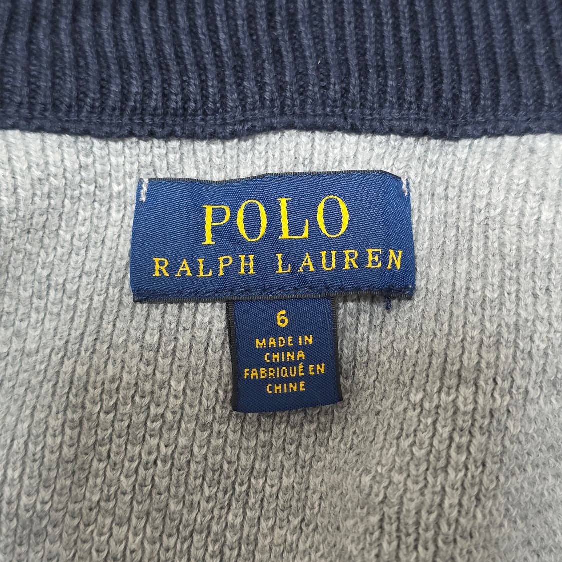 폴로 빅로고 y2k 니트집업 가디건 상품이미지5