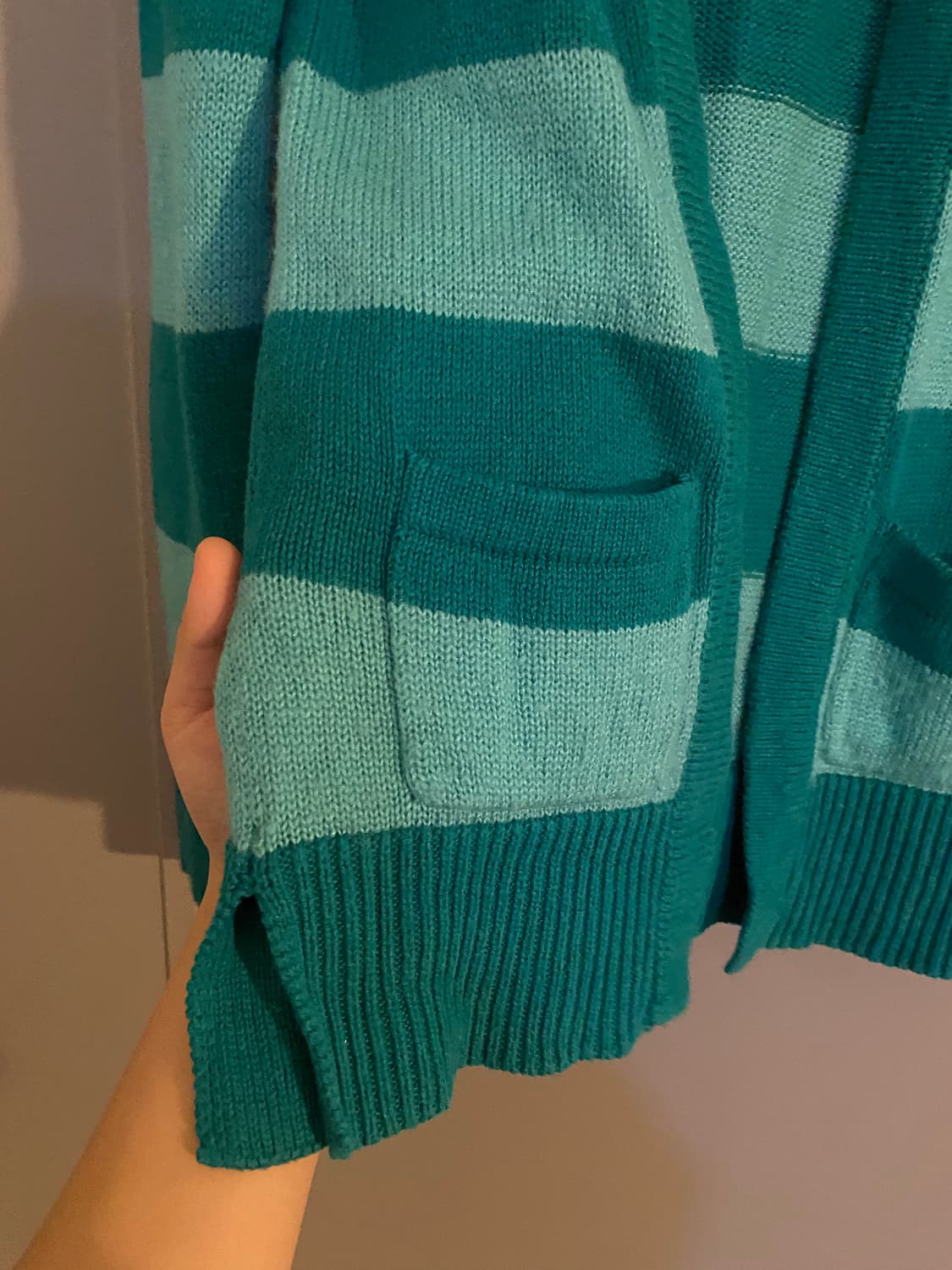 GAP 청록색 스트라이프 가디건 빈티지 모리걸 상품이미지2