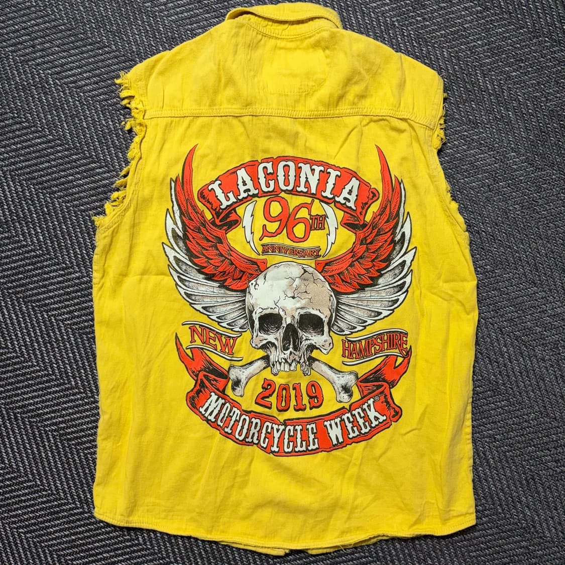 Laconia 컷오프 2019 기념 빈티지 데님 베스트(L) 상품이미지5