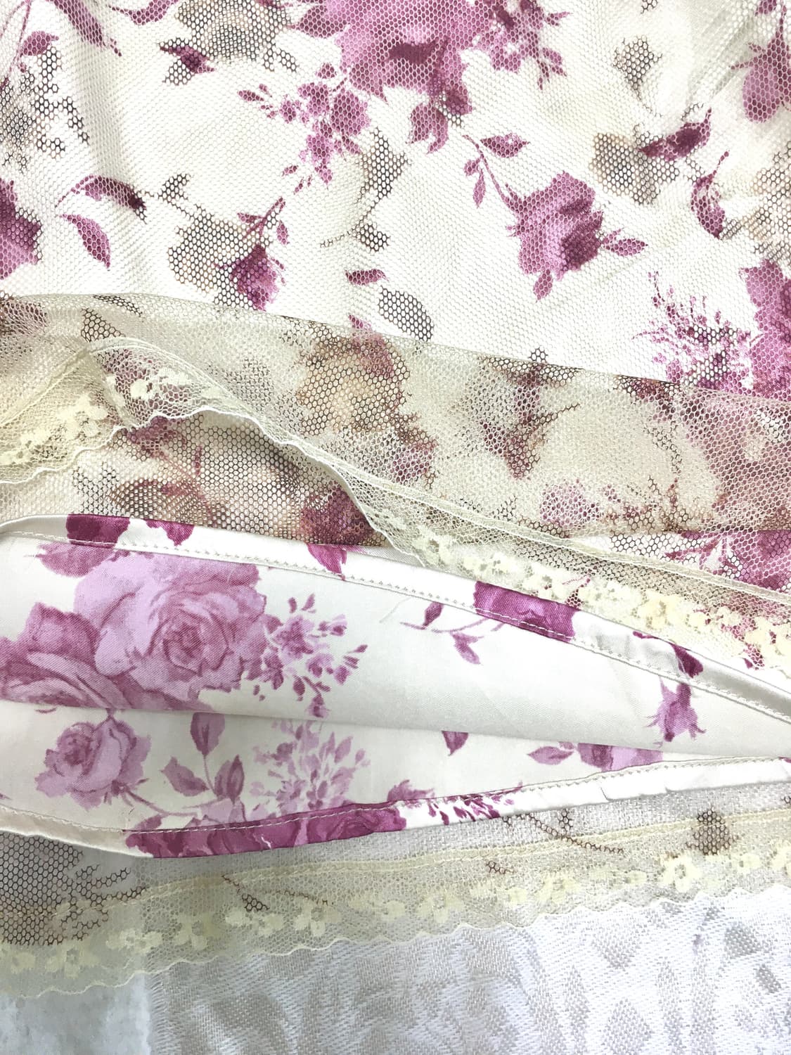 오리엔탈 새틴 플라워 미디스커트  상품이미지4