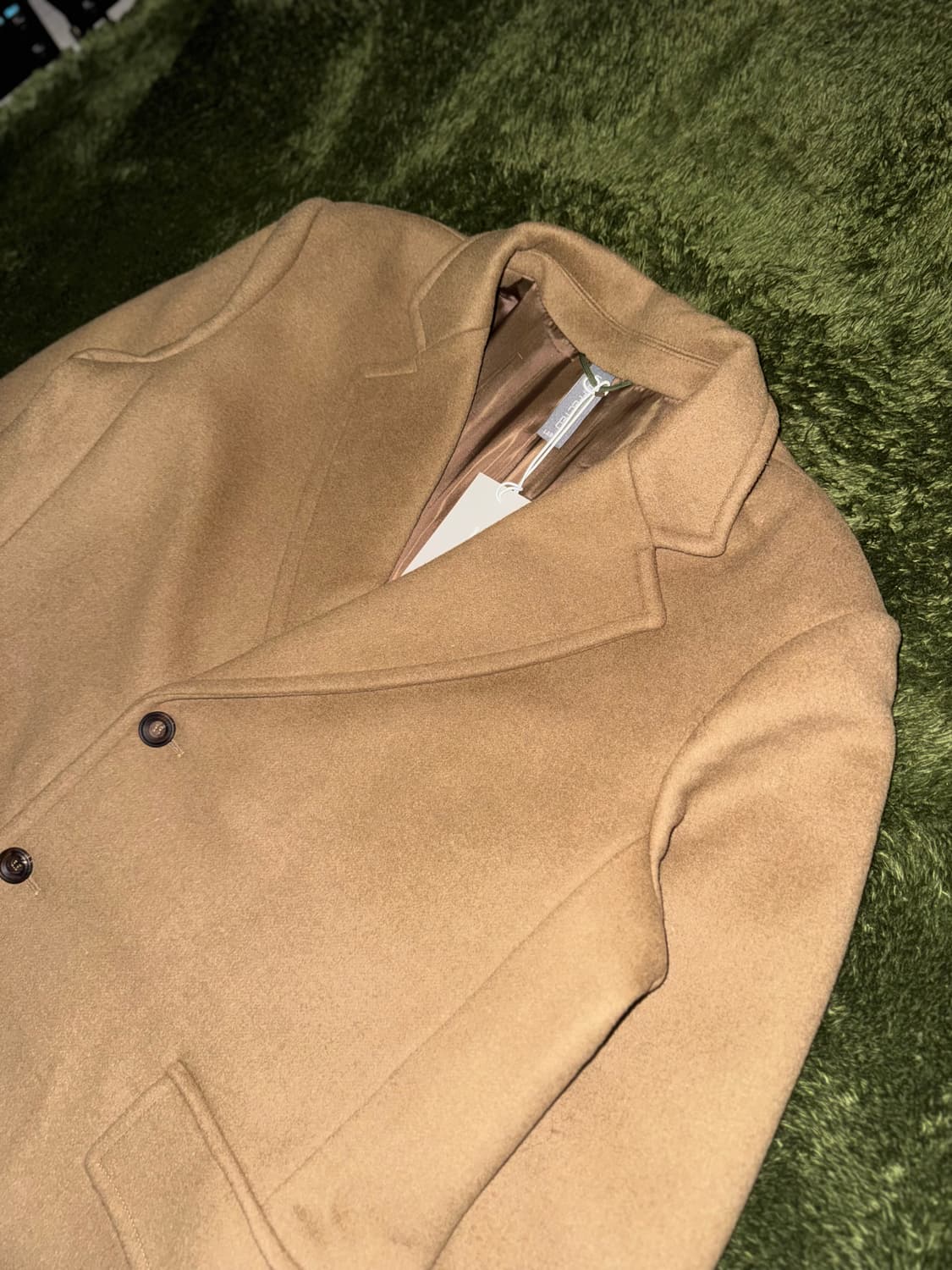 [L] 언어펙티드 21FW 오버사이즈드 체스터필드 코트 카멜 상품이미지2