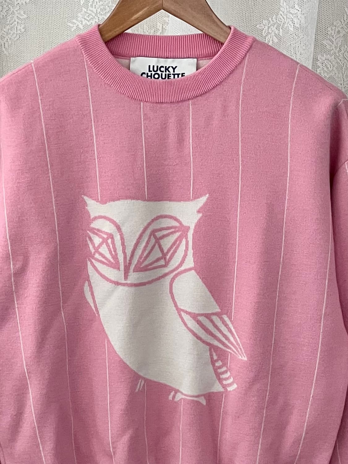 F) 럭키슈에뜨 스트라이프 니트 핑크 상품이미지3