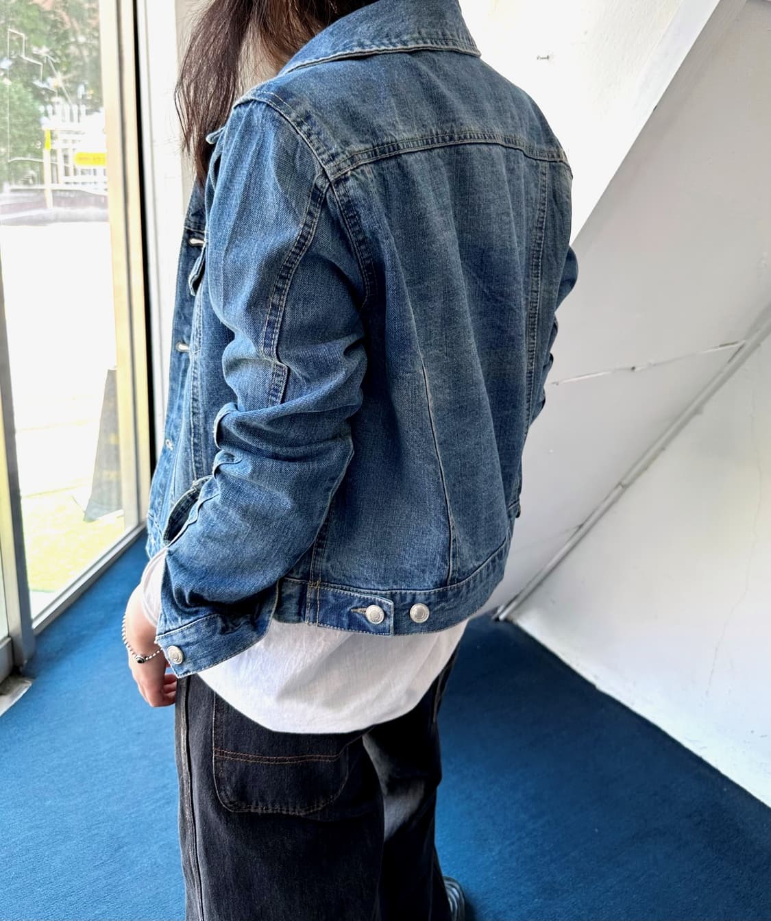 Denim cropped design trucker jacket 상품이미지9