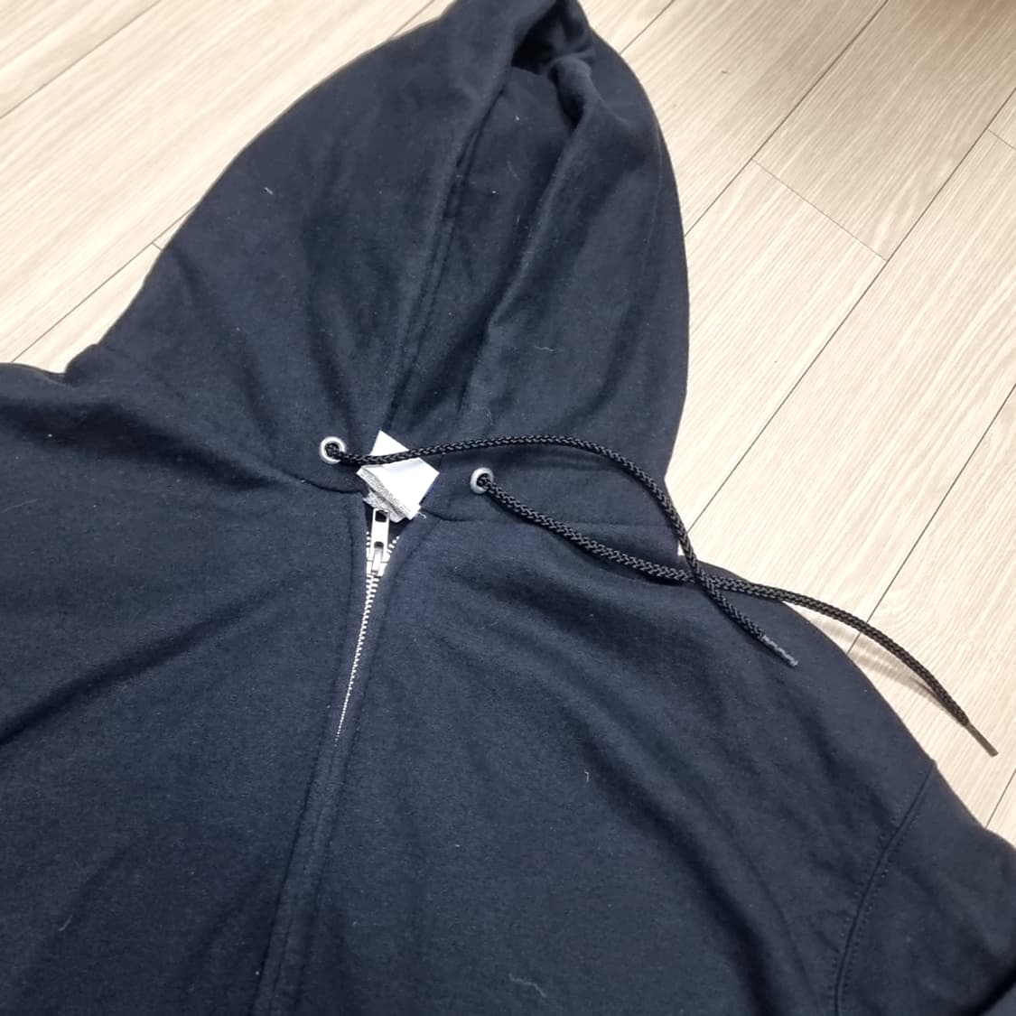 챔피온 블랙 기모 후드집업(라지) 상품이미지3