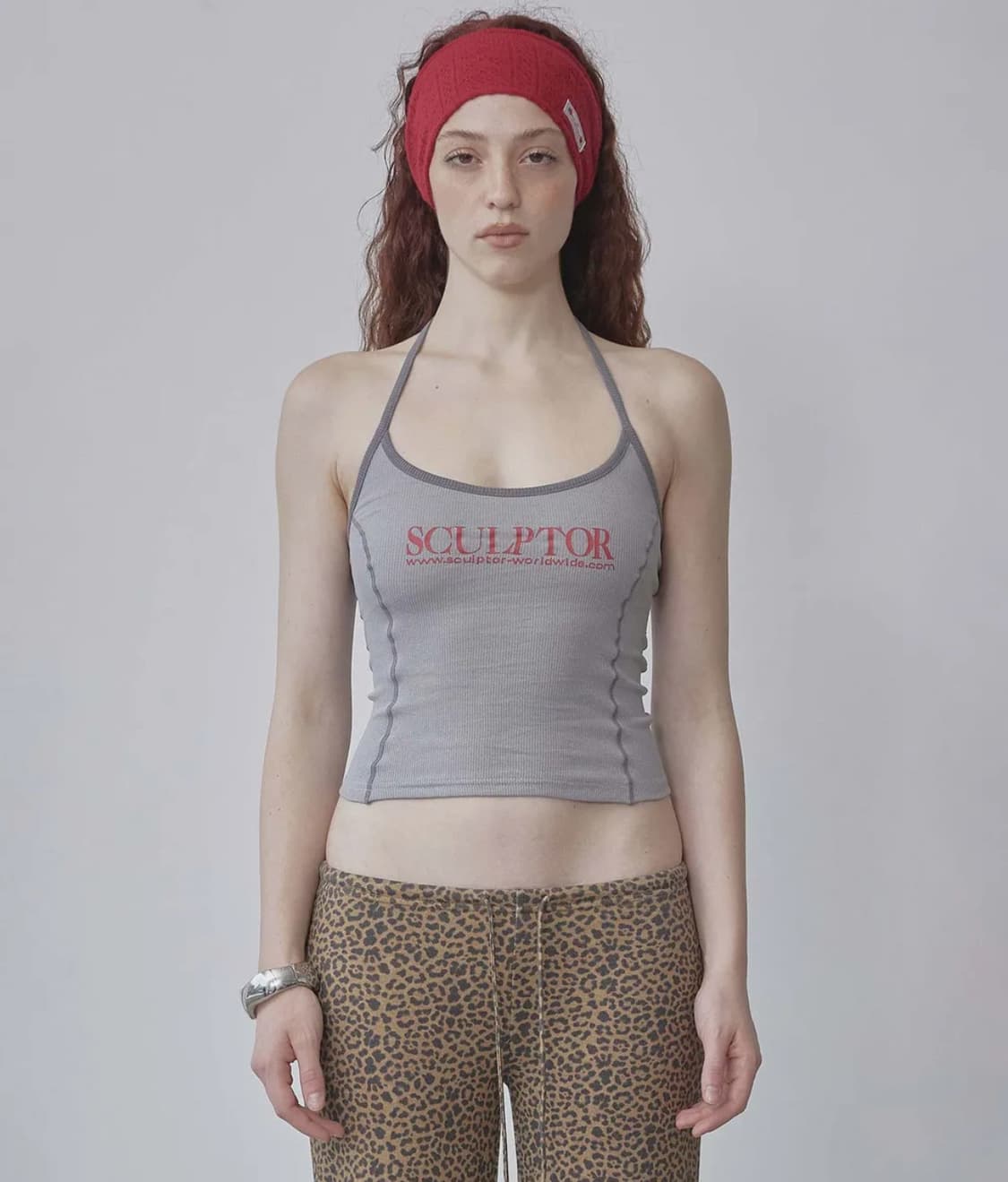 Classic Logo Halter Top Gray 상품이미지1