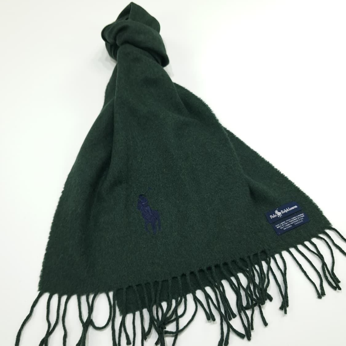 MX272 폴로 랄프로렌 포레스트그린 램스울 목도리 머플러 상품이미지2
