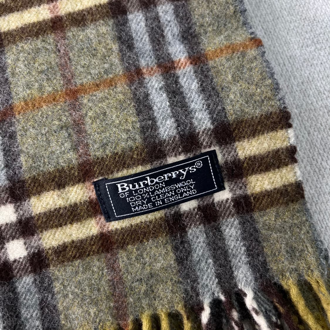 버버리 노바체크 램스울 그린 머플러 상품이미지3