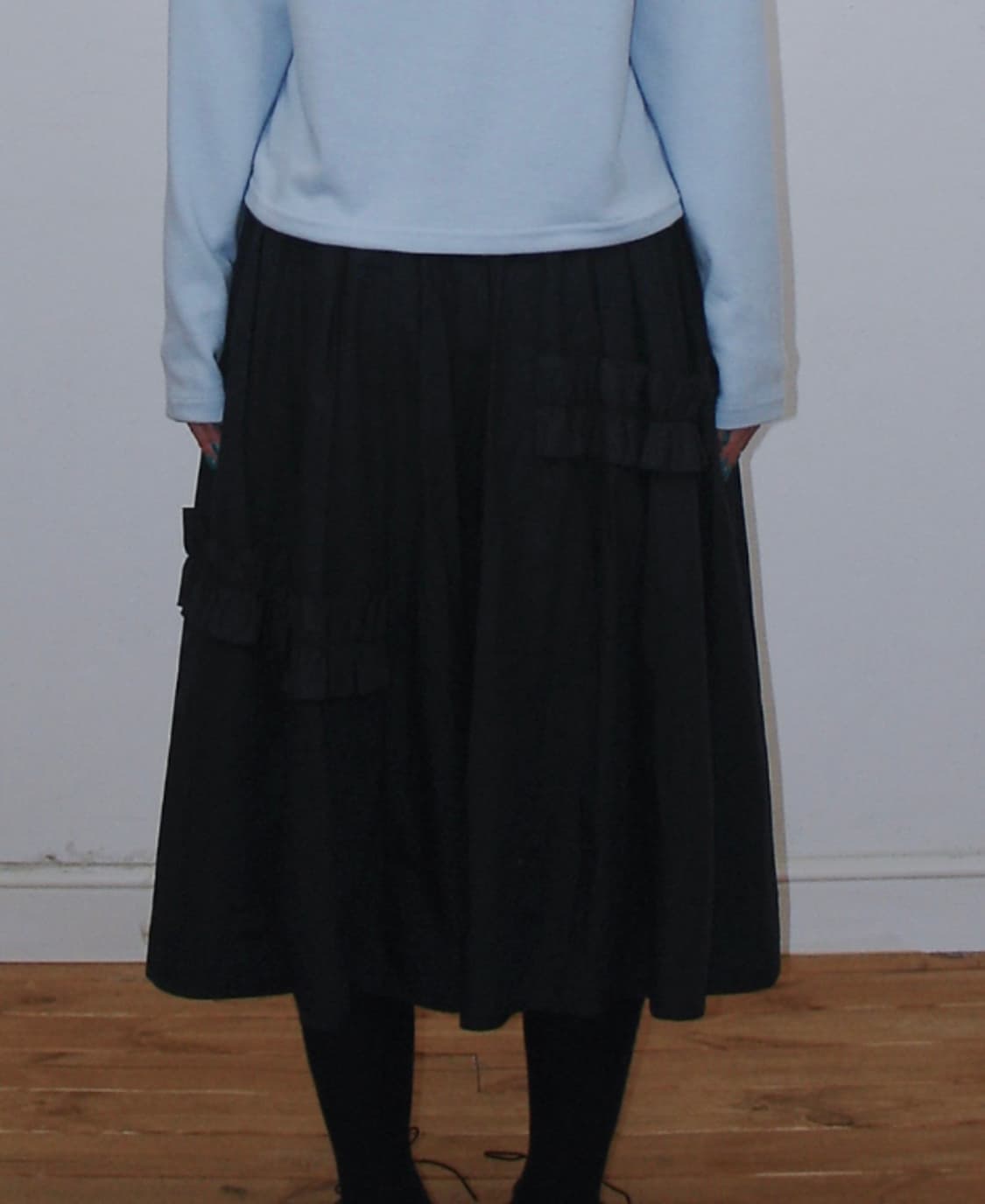alloy ruffle skirt black 상품이미지2