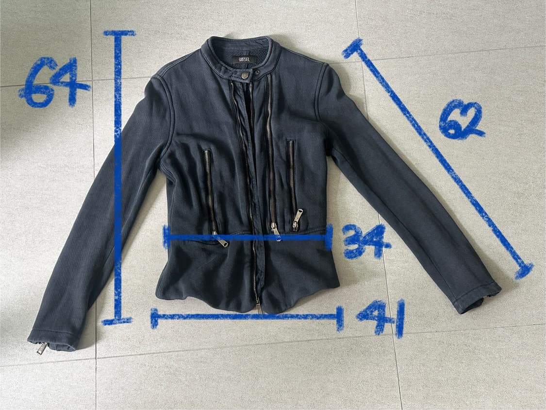빈티지 디젤 코튼 바이커 자켓 상품이미지6