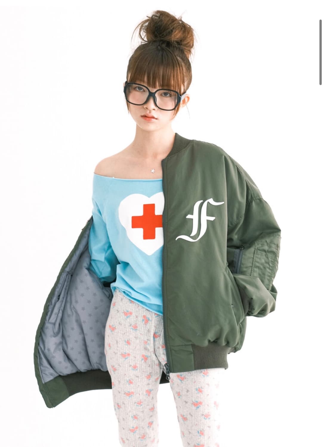 샵페어리 봄버 자켓 카키 상품이미지1