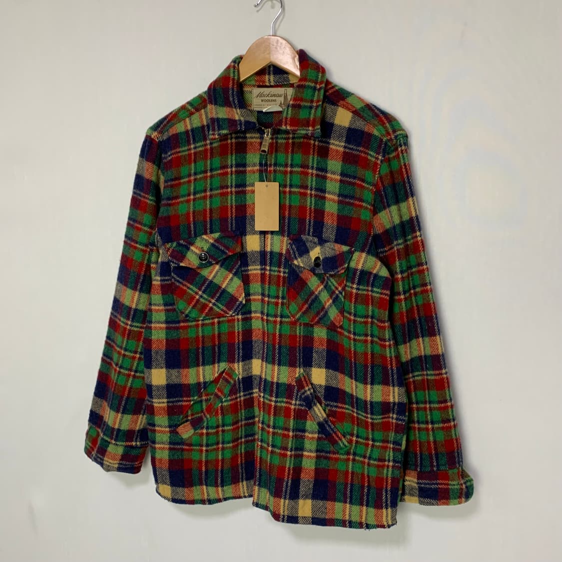 JPN 일본 빈티지 체크 셔츠 봄버 자켓 점퍼 M 상품이미지2