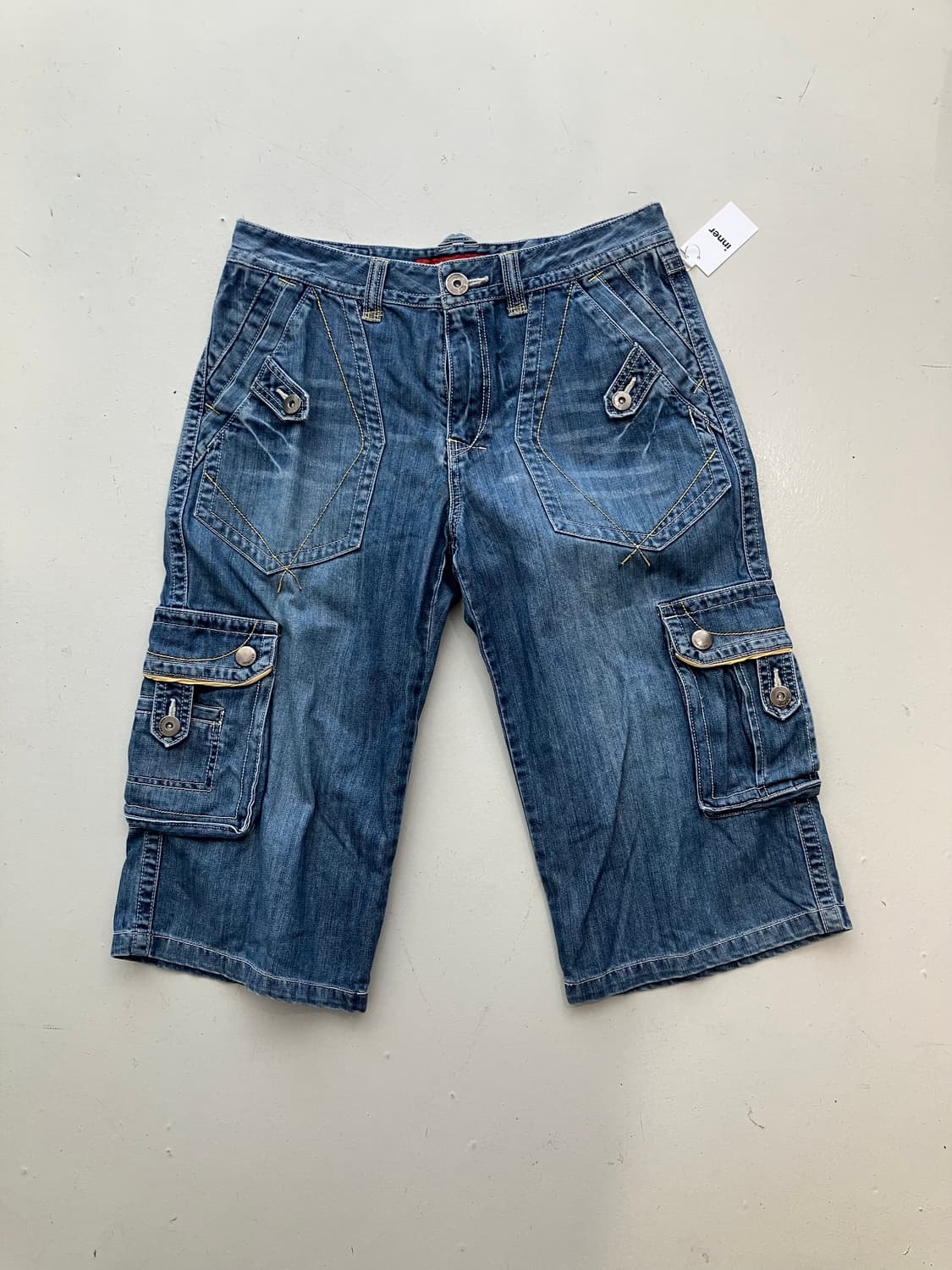 Intercrew jeans 멀티포켓 데님 카고 쇼츠 상품이미지1