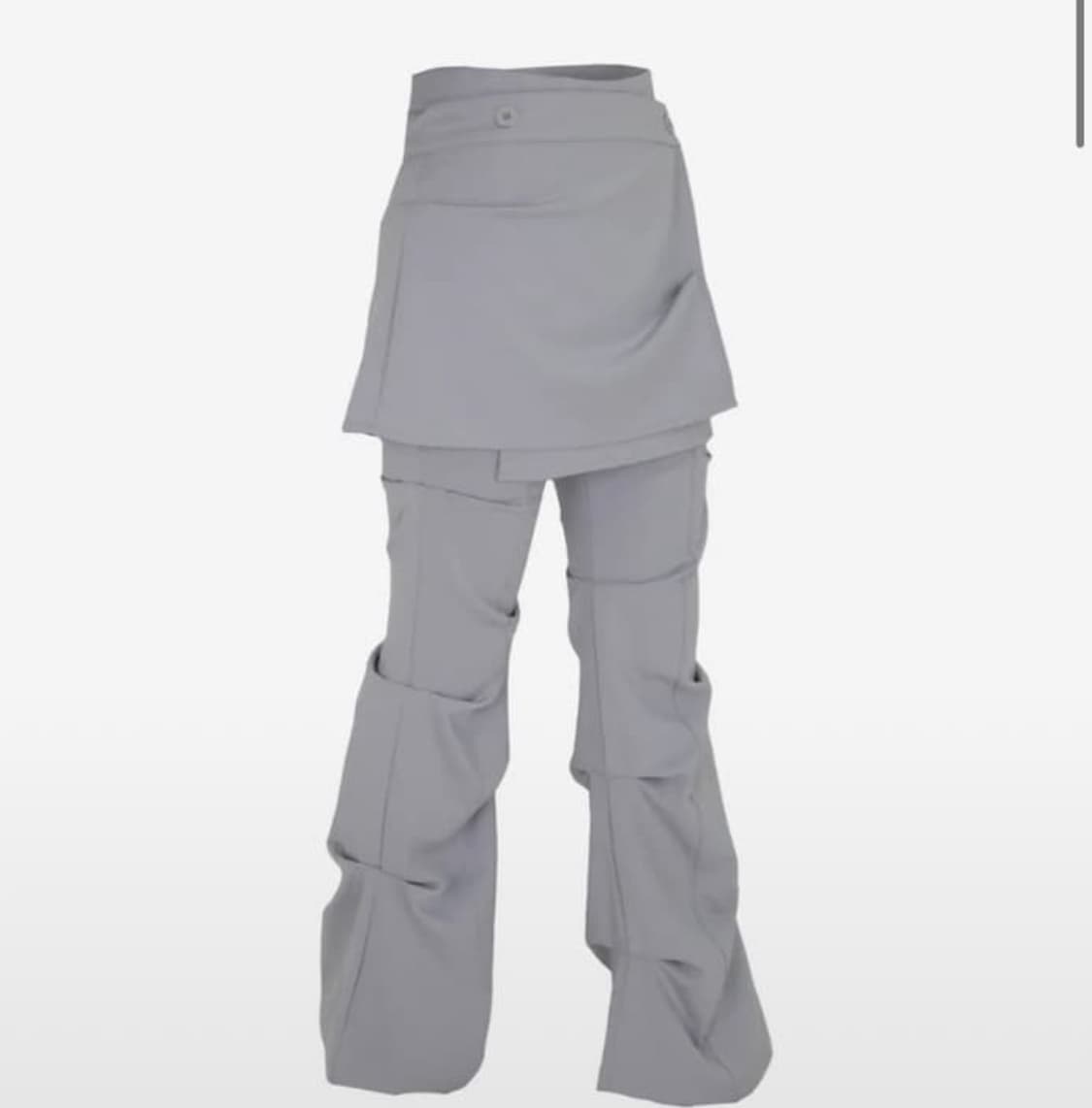 OJOS Wrap Over Tuck Pants grey 상품이미지1