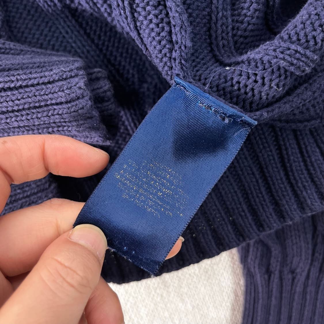 W 95 폴로랄프로렌 꽈배기 브이넥 니트 상품이미지5