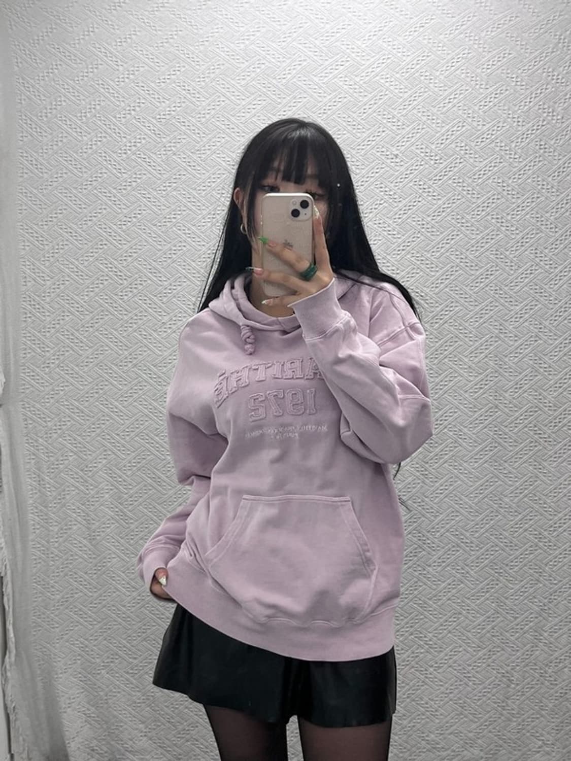 마리테 프랑소와 저버 아플리케 로고 딸기우유 후드티 C09229 상품이미지2