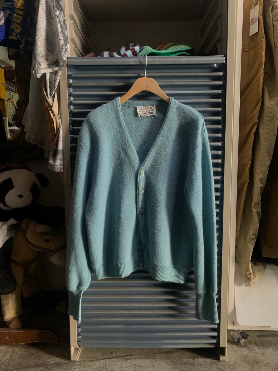 60-70s 로버트 브루스 by 아놀드 파머 알파카/울 카디건 상품이미지1