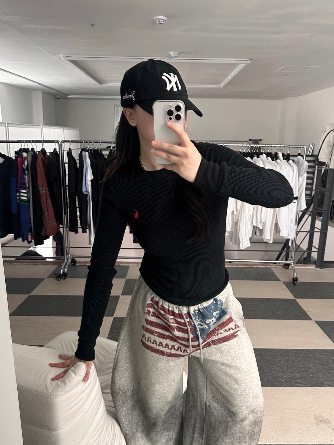폴로 랄프로렌 블랙 와플 롱슬리브  상품이미지9