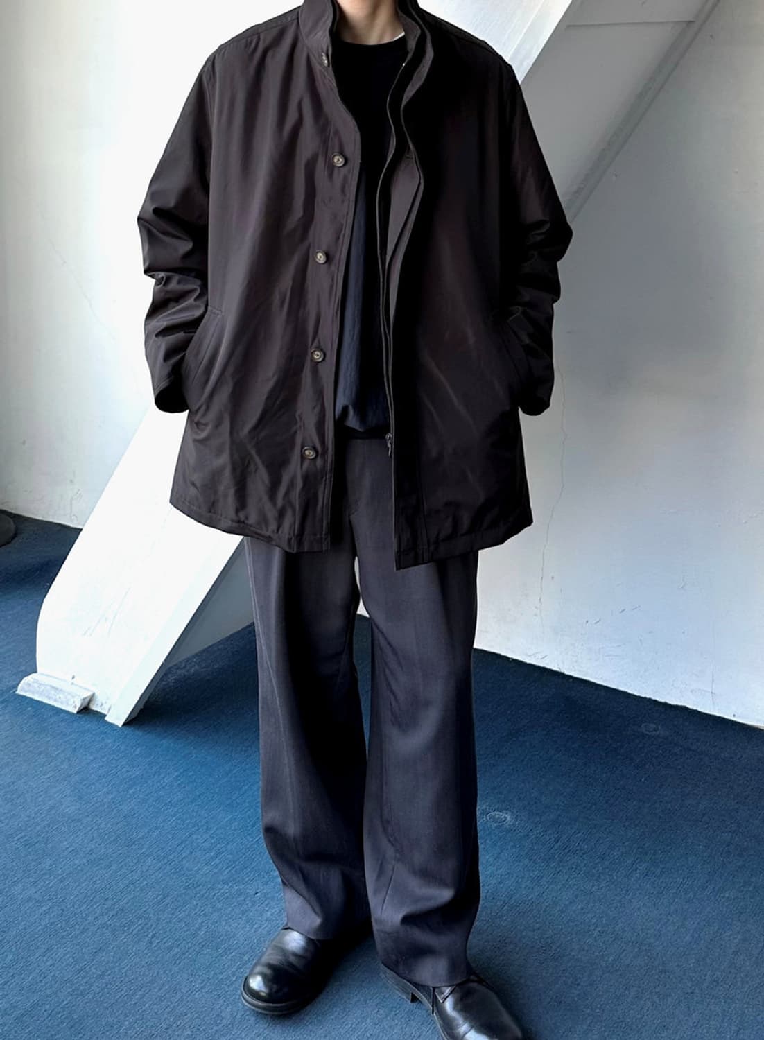 fake layered 2way treveler coat 상품이미지7