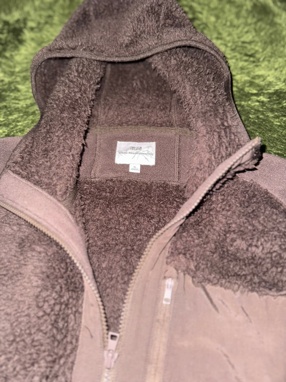 [XL] 유니클로 X 화이트 마운티니어링 플리스 풀 집 자켓 브라운 상품이미지3