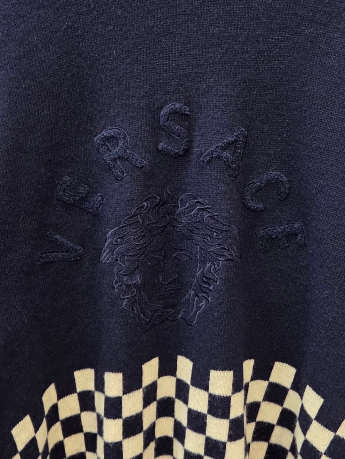 Versace 지아니 베르사체 메두사 체커보드 니트 상품이미지5