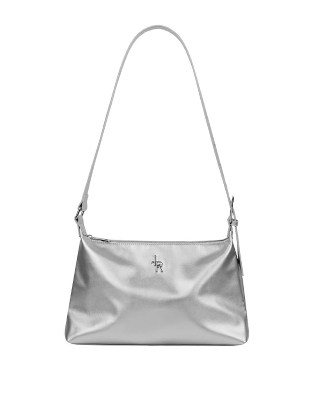 레더리 지퍼드 숄더백 실버 상품이미지1