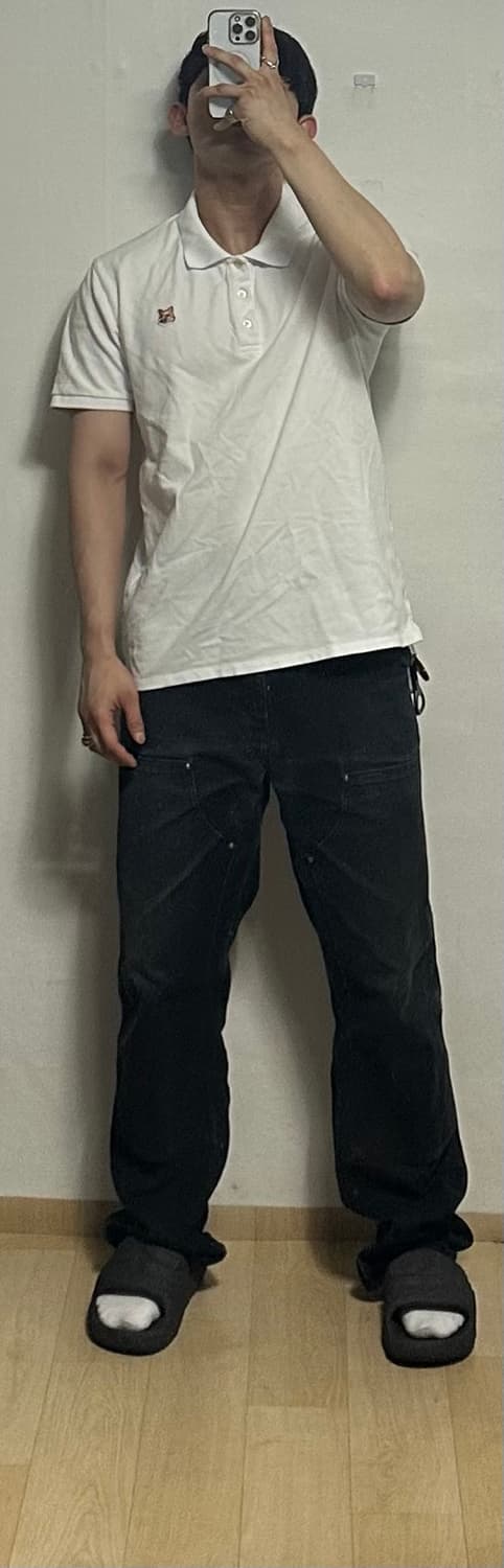 메종키츠네 폭스 헤드 패치 카라티 상품이미지5