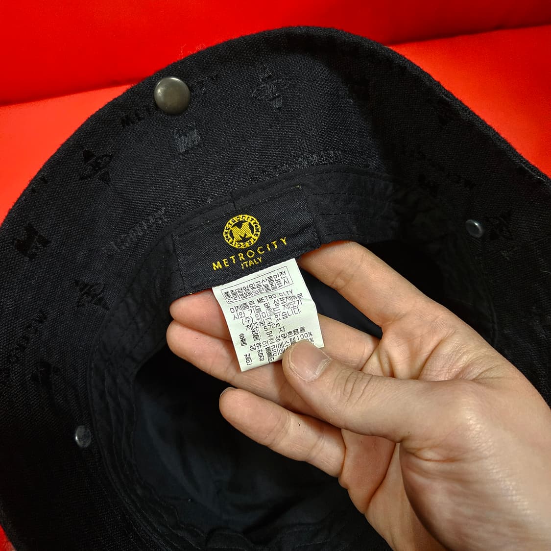 메트로시티 y2k 빈티지 자가드 언발란스 버킷햇 벙거지 상품이미지5