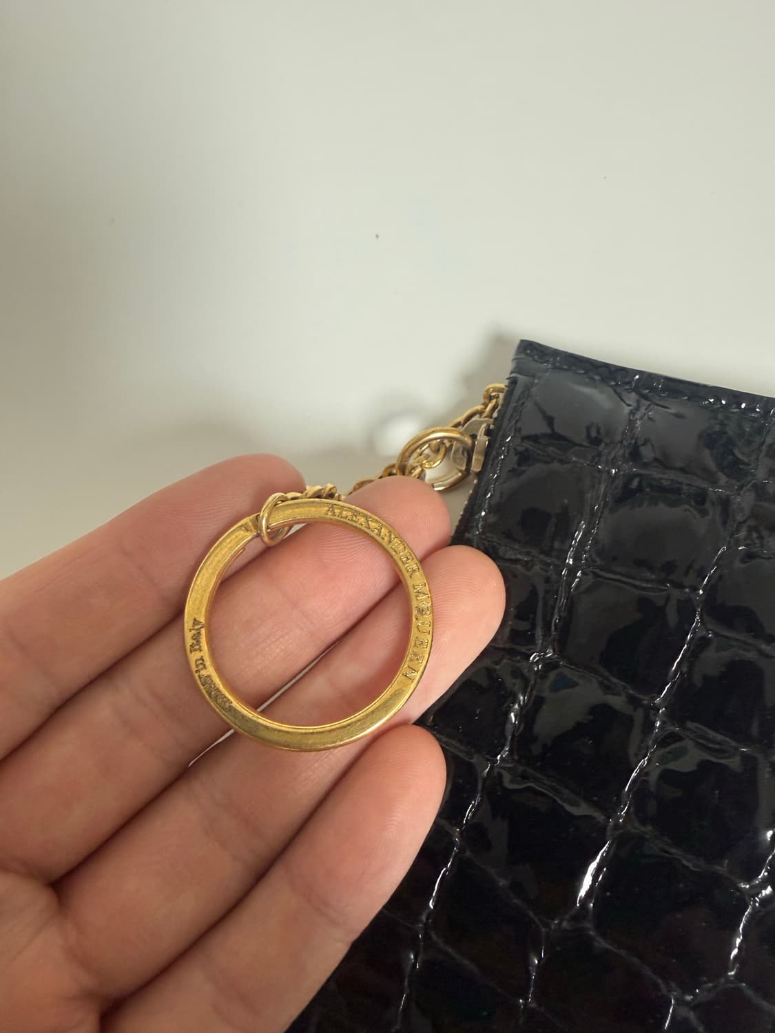 알렉산더 맥퀸 블랙 가죽 키링 카드지갑 상품이미지4