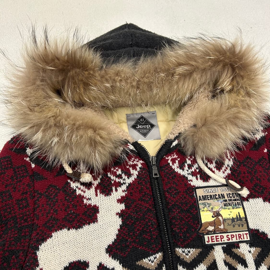 JEEP Wolfjo Nordic Knit Hoodie Zip-up 상품이미지5