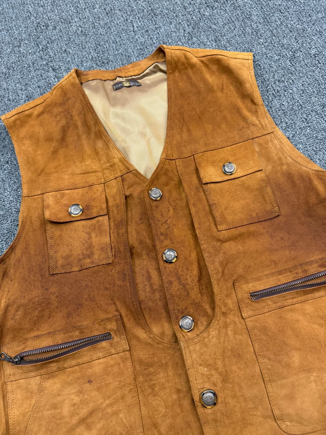 OS)아메리칸 빈티지 램스킨 브라운 웨스턴 베스트 상품이미지3