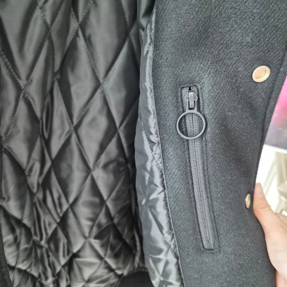 가넷옴므 블랙 바시티 울점퍼 95 상품이미지8