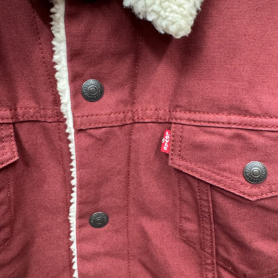 리바이스 타입 3 쉐르파 트러커 자켓 레드 L 상품이미지5