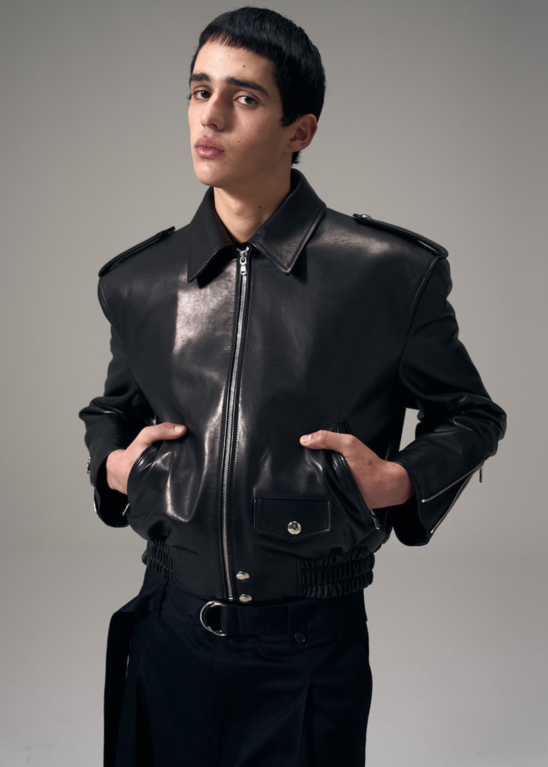 노이스 25SS 클래식 라이더 램스킨 블루종 L 상품이미지6