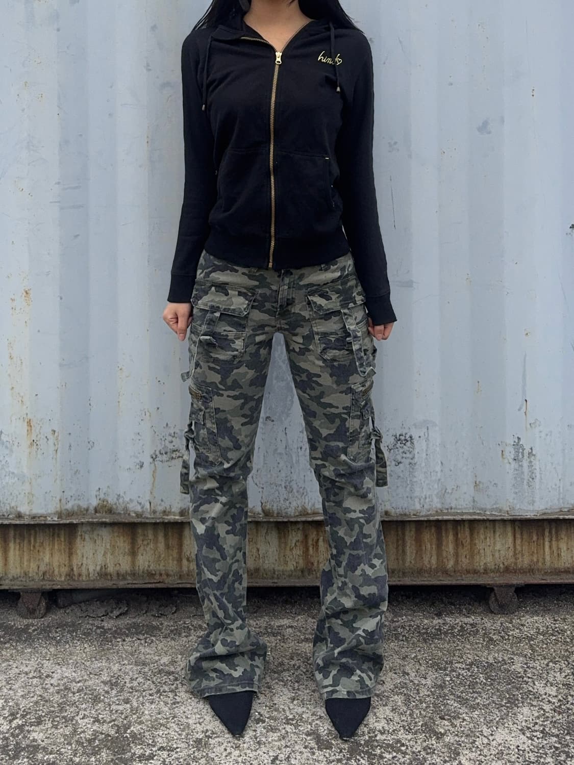 Camo pattern boots cut pants 상품이미지4