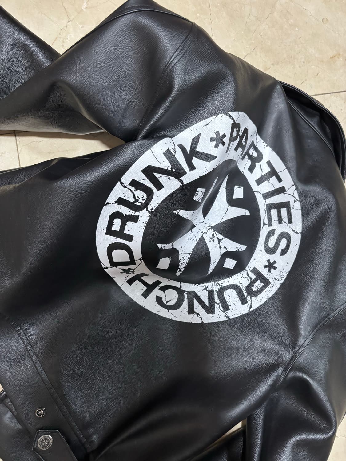 펀치드렁크파티즈 vegan leather rider jacket_블랙 상품이미지8