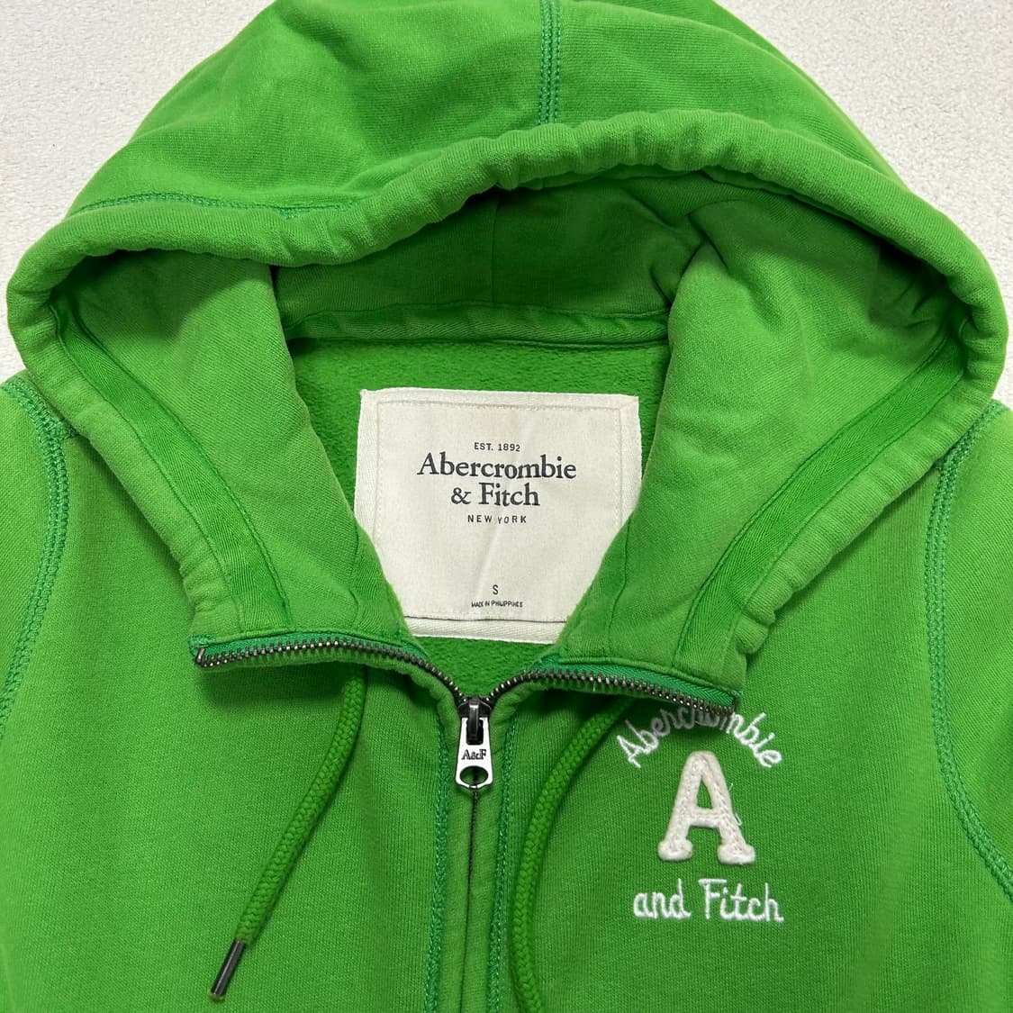 Abercrombie Light Green Half-Zip Hoodie  상품이미지6