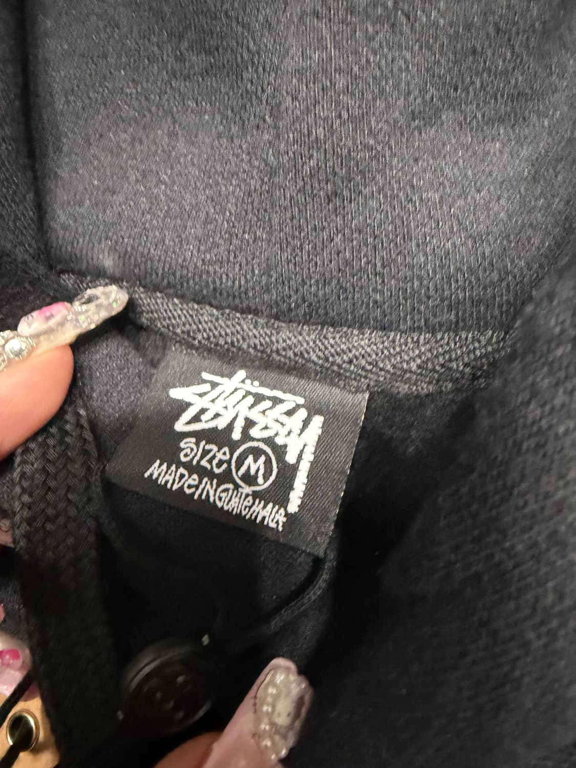 스투시(Stüssy) 베이직 풀오버 후디 블랙 M / 새상품 상품이미지4