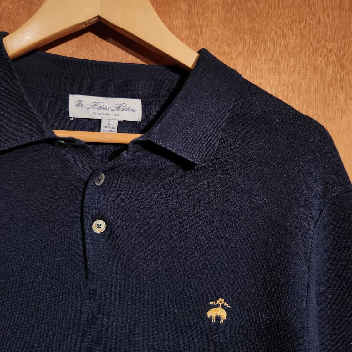 브룩스브라더스 네이비 니트 카라 L 105 상품이미지2