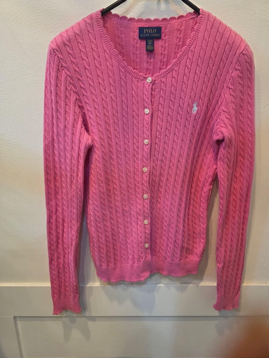 폴로 랄프로렌 핑크 가디건 상품이미지2